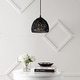 preview thumbnail 43 of 115, Jigu 1-Light Woven Rattan/Iron LED Pendant, by JONATHAN Y