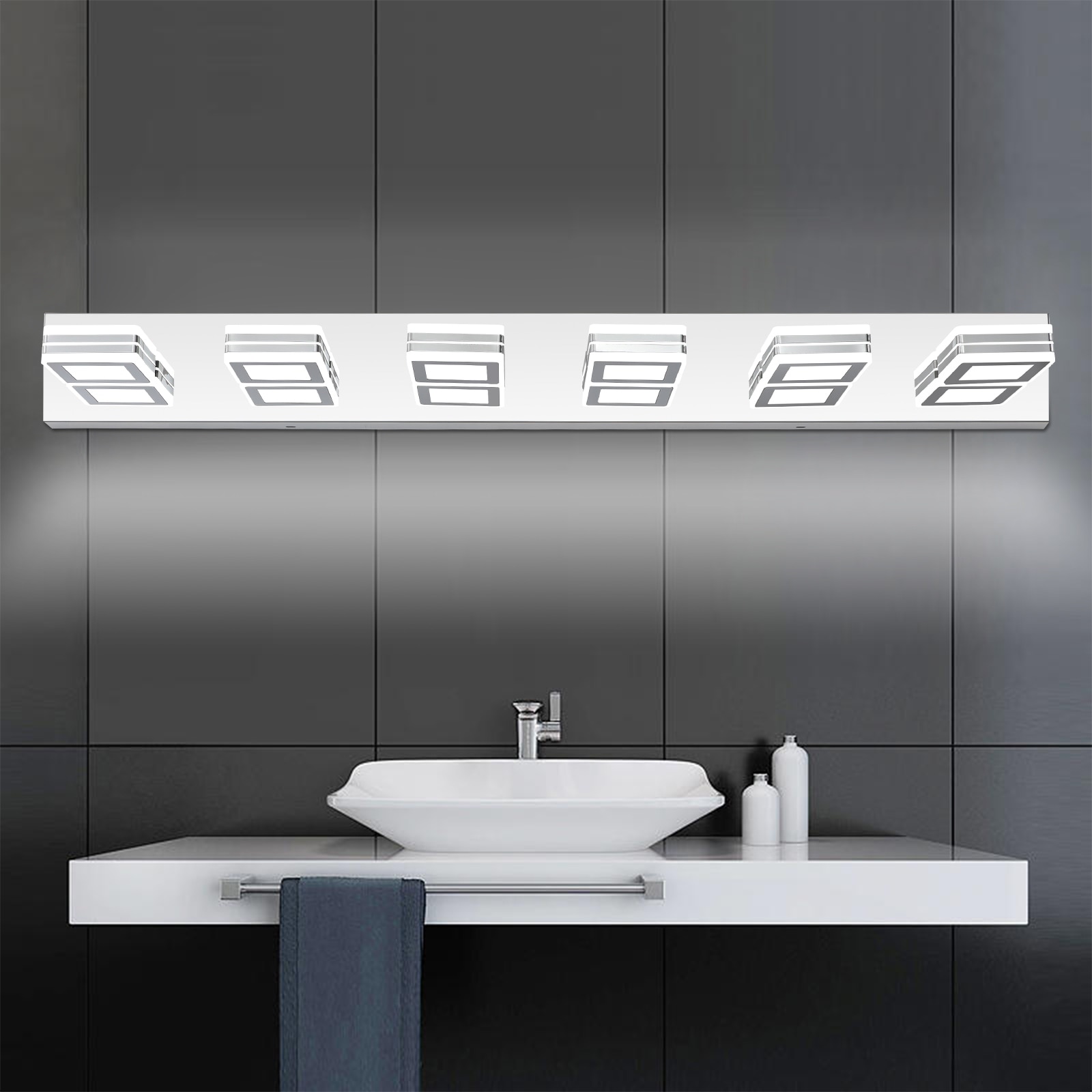 Modern 6 Light Acrylic Chrome Makeup Lighting Ideal Rotatable LED Mirror Headlight for Your Vanity Mirror On Sale Bed Bath Beyond 41681314