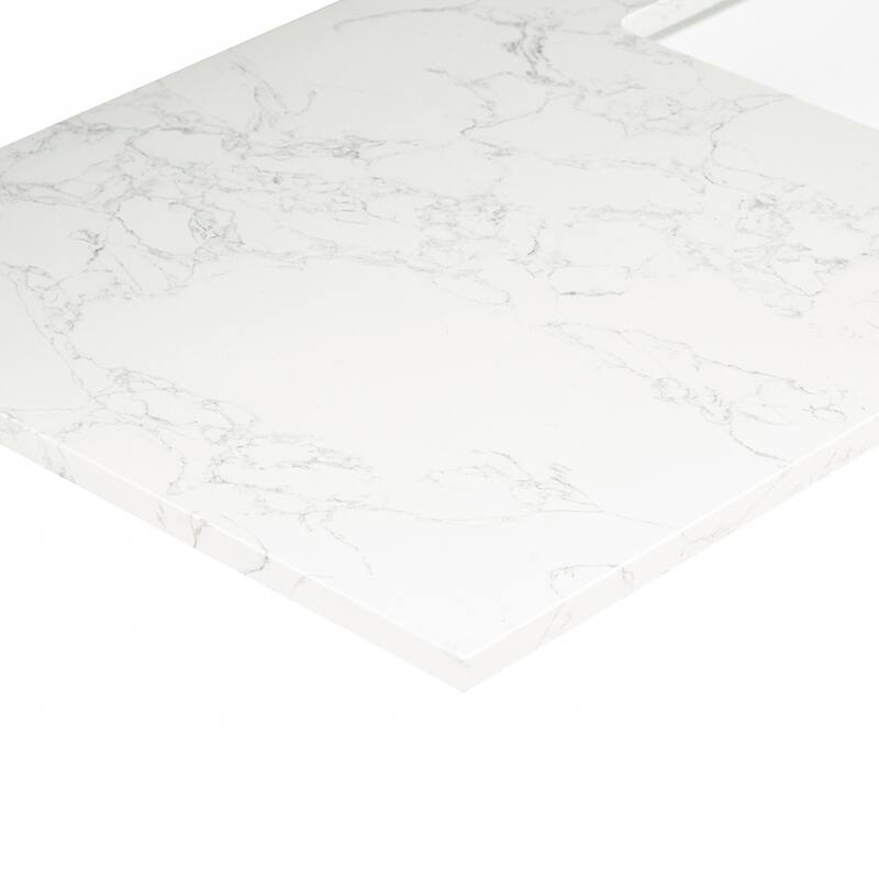 Altair Ceres Engineered Stone Vanity Top in Grain White Without Cabinet