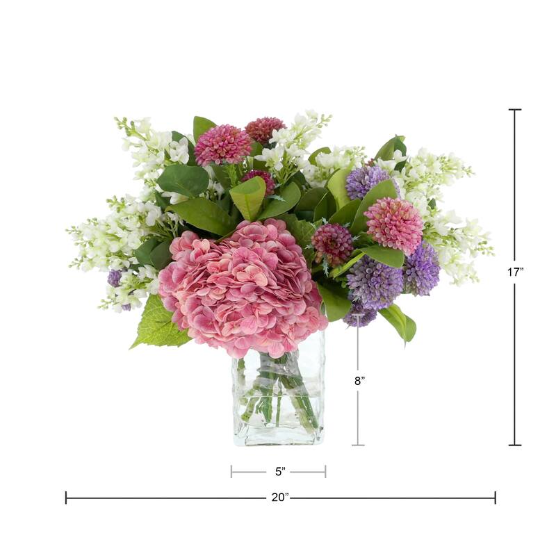 Hydrangea and Dahlia Centerpiece - 17