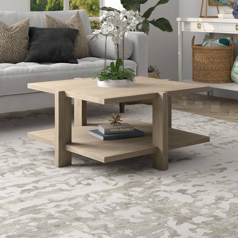 Ingrid 34.66" Wide Square Coffee Table