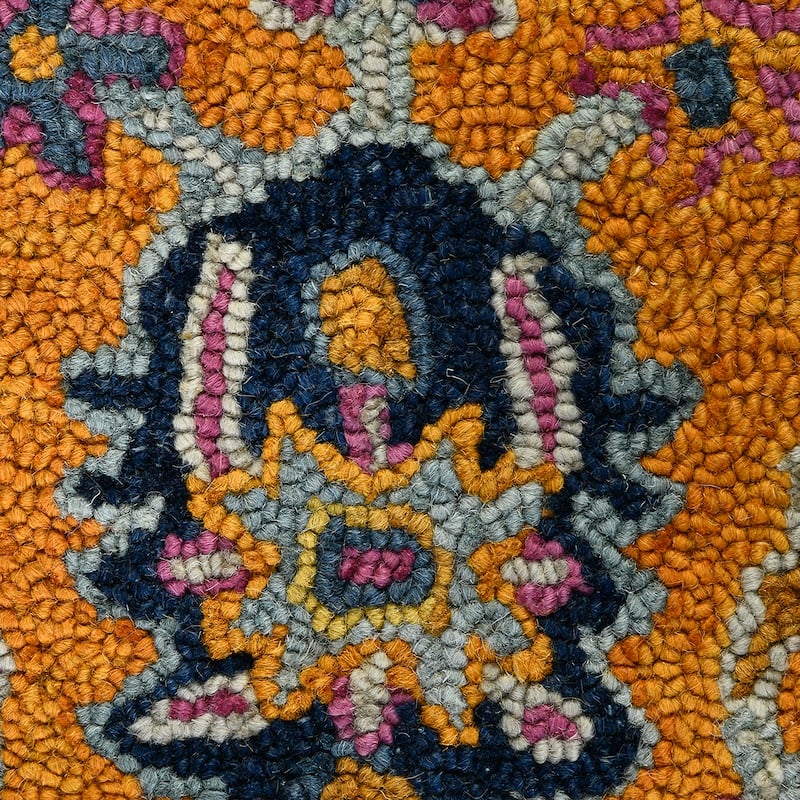 Calliope Sara Orange Hand-Tufted Wool Area Rug