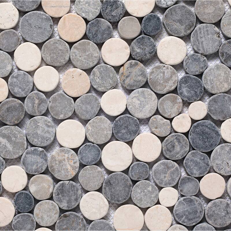 Cruz Bay Studio XD3R Penny Rounds - 11" x 11" Pebble and Rock Floor