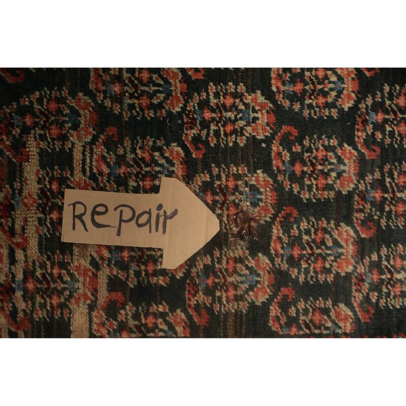 Hand Knotted Oriental 100% Wool Carpet Traditional Geometric Multi-Colored Sirjan Runner Rug - 15' 2'' X 3' 1''