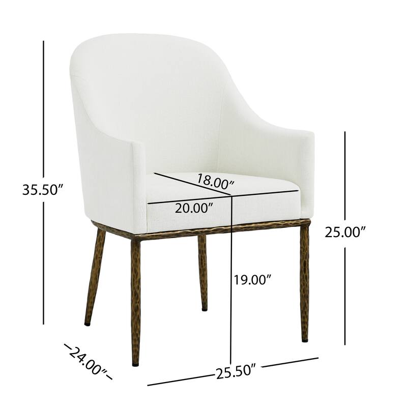 Christopher Knight Home - 7-Piece Industrial Metal Top Dining Set with Upholstered Chairs