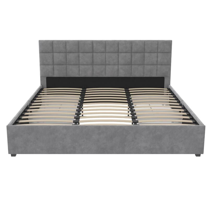 CosmoLiving Serena Upholstered Bed with Drawers