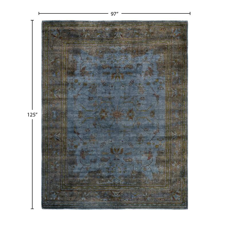 Overdyed One-of-a-Kind Hand-Knotted Area Rug - Gray - 8' 1" x 10' 5"