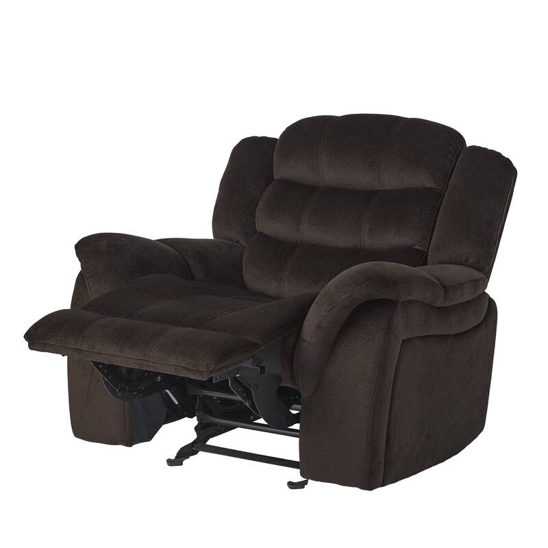Luxurious Glider Recliner with Plush Fabric Upholstery by Harper&Bright Designs