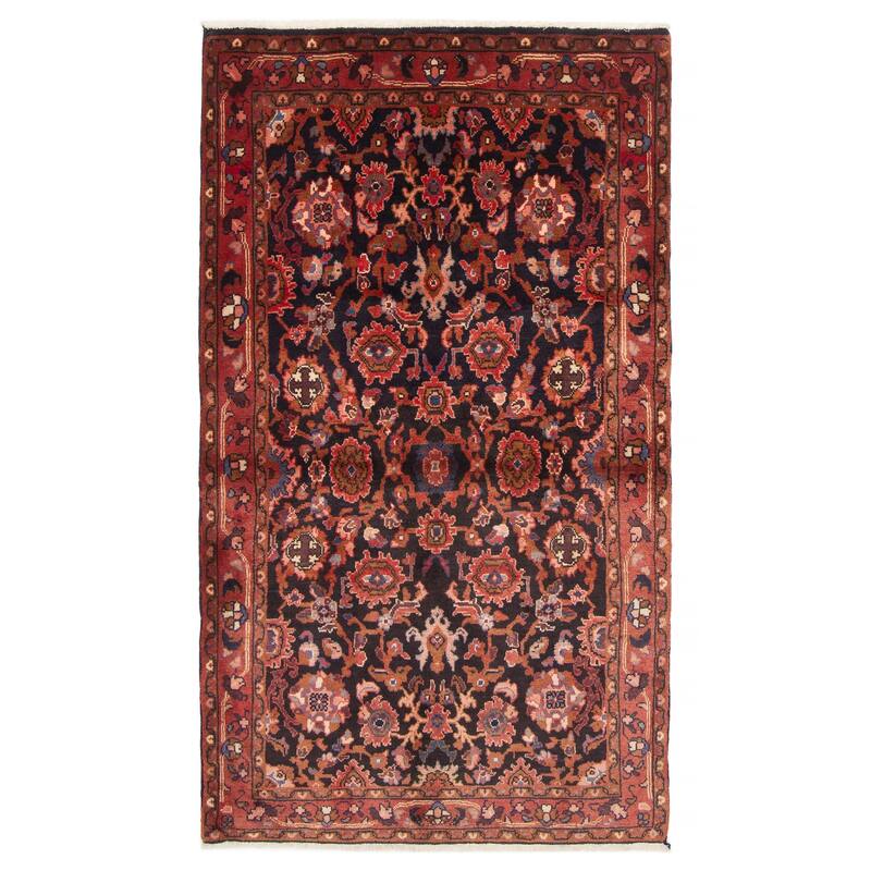 ECARPETGALLERY Hand-knotted Andelz Navy Wool Rug - 3'5 x 4'11 - Dark Navy - 3'5 x 4'11