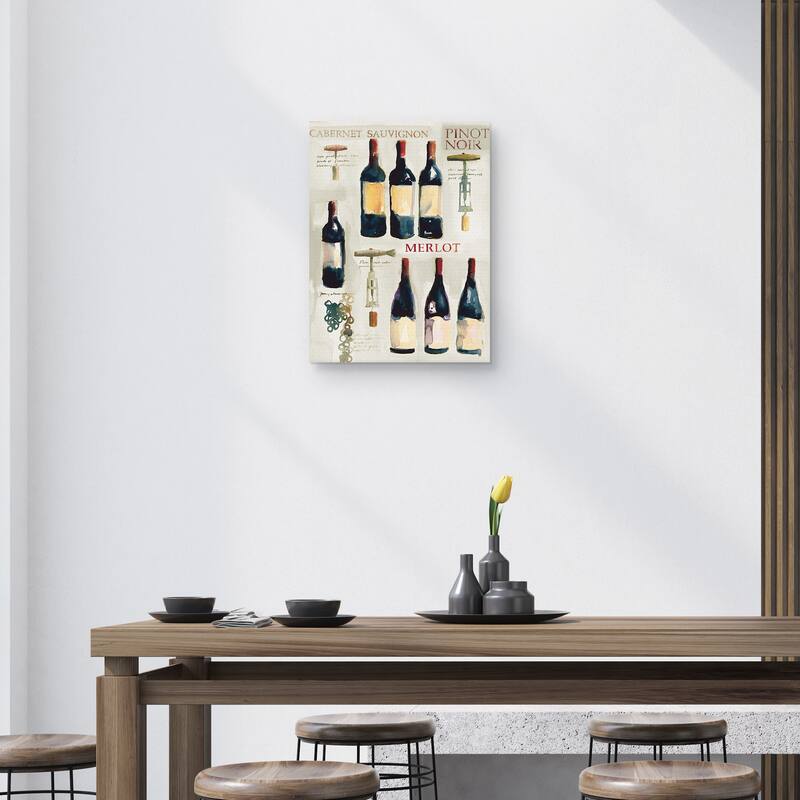 Red Wine Collage Canvas Art Print