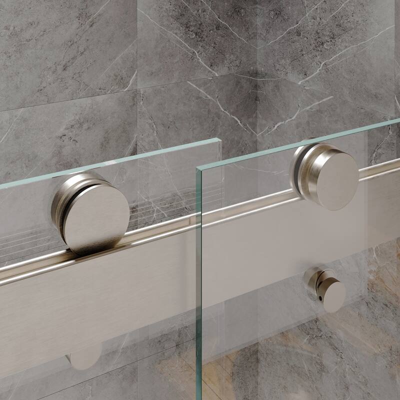 Seawin Verona Light Bypass Frameless Sliding Glass Shower Door 44 - 48 in. W x 76 in. H 1/4 in. (6 mm) Clear Tempered Glass