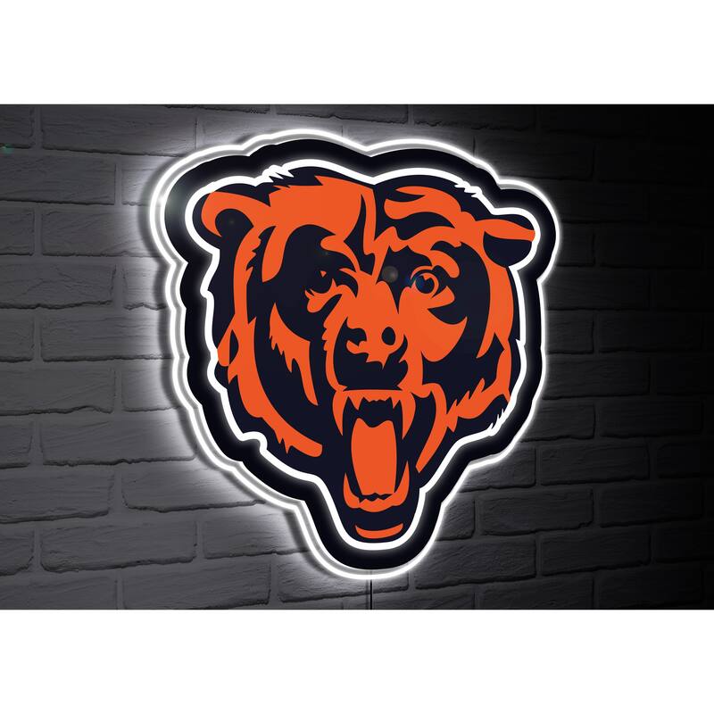 Chicago Bears Team Logo LED Wall Decor Lighted Sign