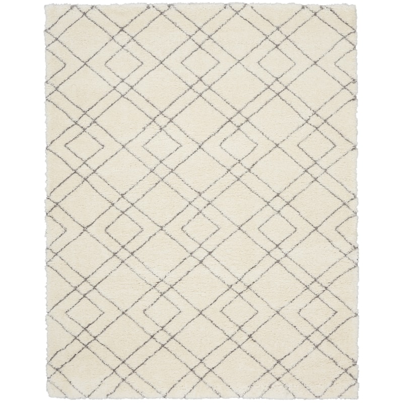 Hepor Geometric Modern Stain Resistant Soft Area Rug By HomeRoots - 118' X '94' X '1.58