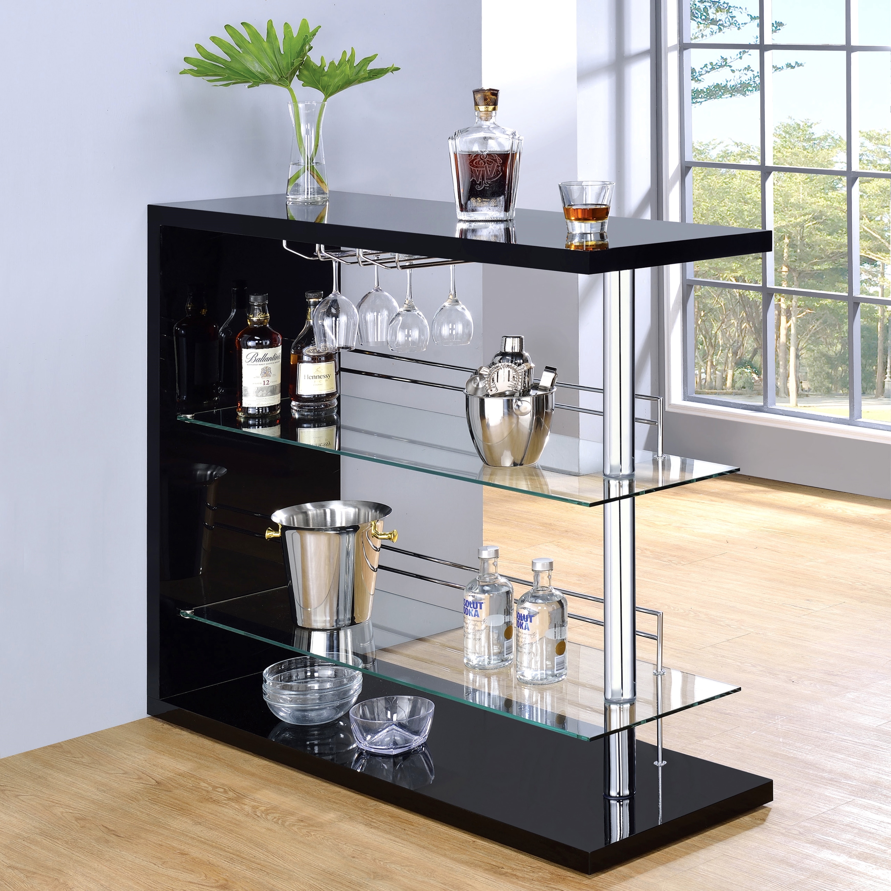 Modern glass bar cabinet store
