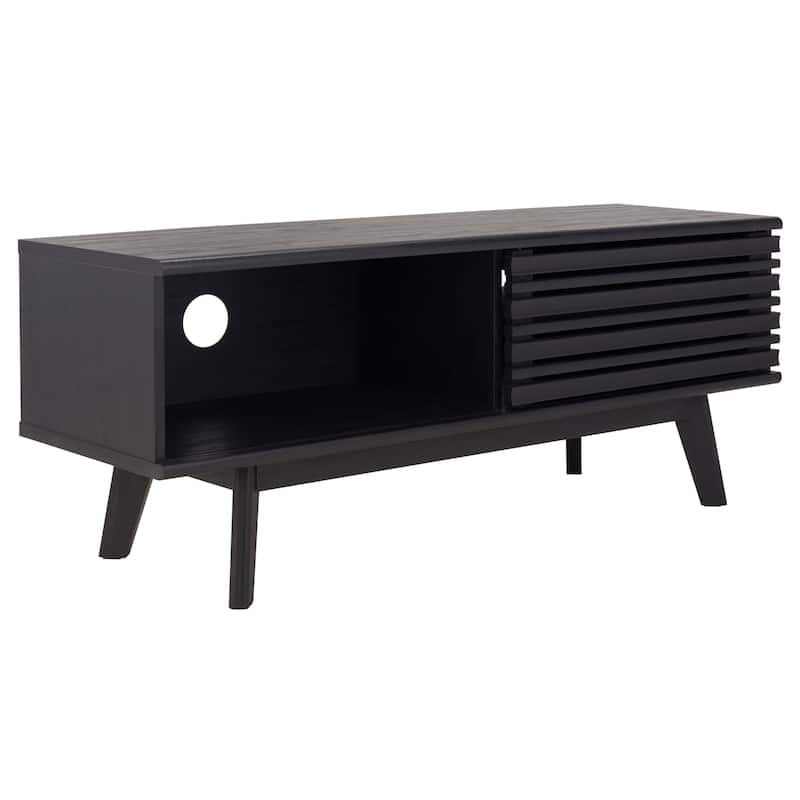 SAFAVIEH Shenna Walnut 47-inch Storage Media TV Stand - 47" W x 15" L x 19" H - 46Wx15Dx19H