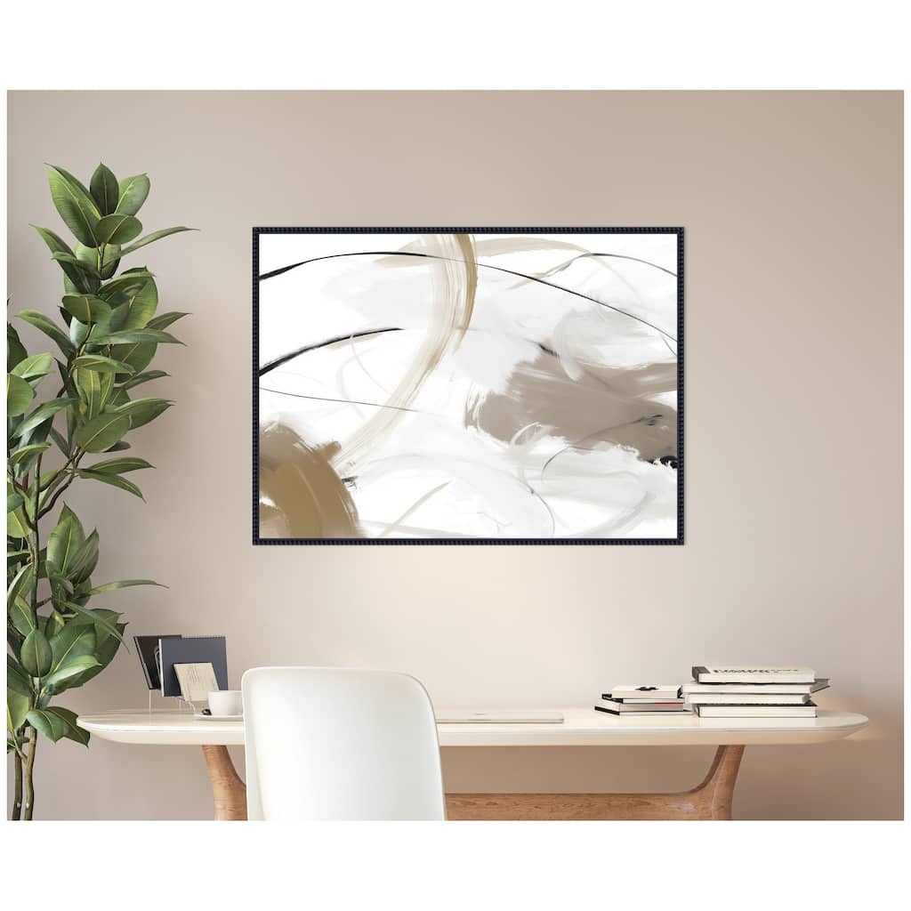 Kate and Laurel Sweeping Layers No. 3 by Amy Lighthall Framed Canvas Wall Art Print