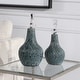 preview thumbnail 3 of 1, Uttermost Almera Dark Teal Bottles (Set of 2)