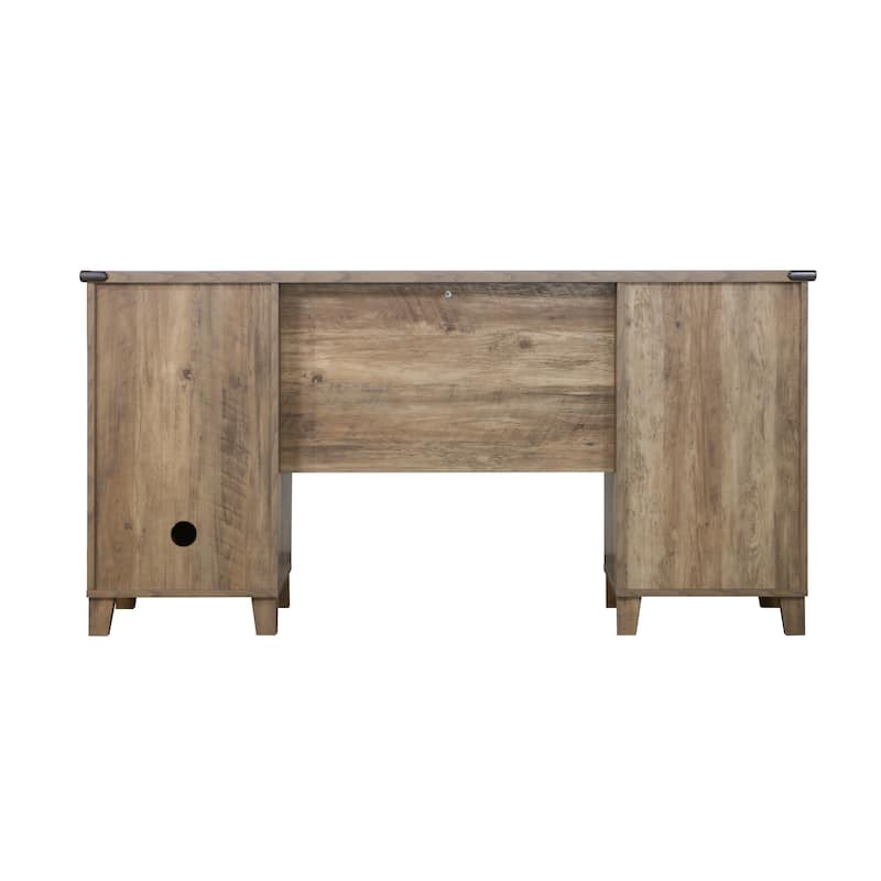 Oxford Farmhouse Rustic Oak Executive desk