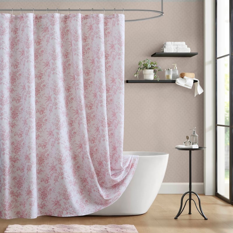 Laura Ashley Walled Garden Shower Curtain -- slub dobby 180gsm