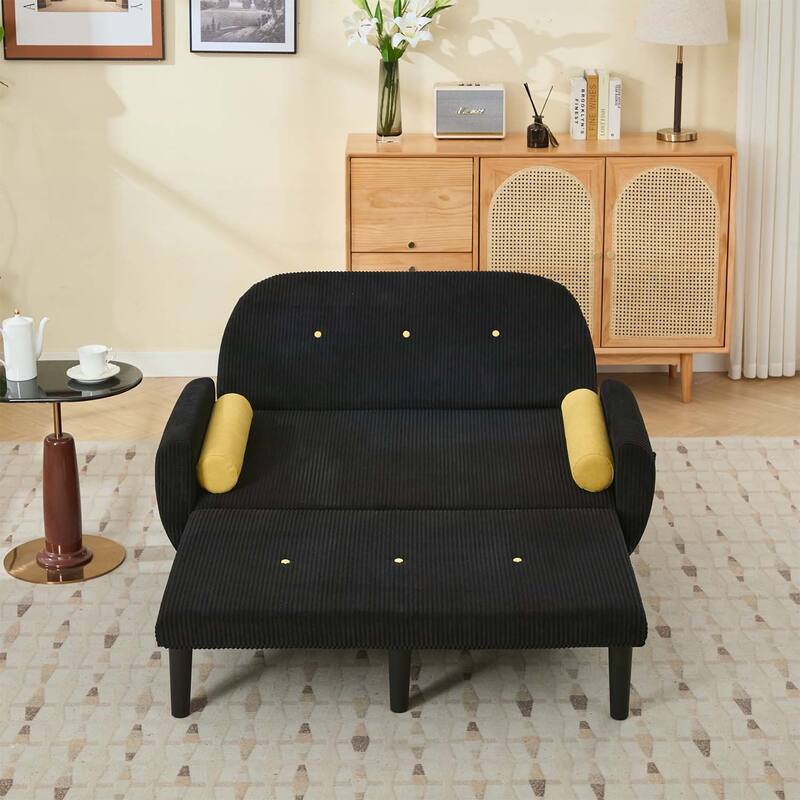 Multiform Sofa for Living Room with Storage Pocket,USB Charger - Black