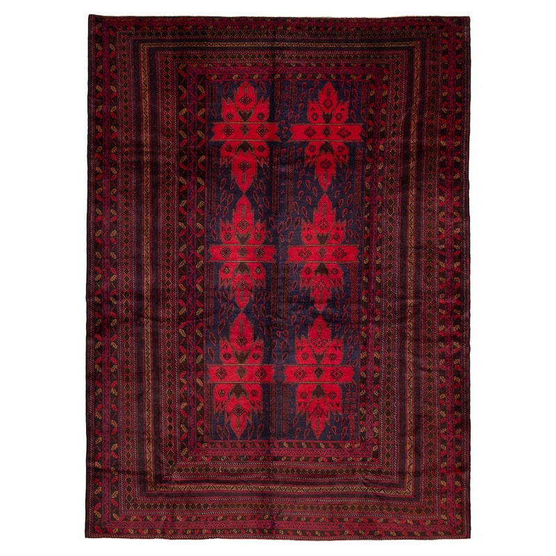 ECARPETGALLERY Hand-knotted Teimani Red Wool Rug - 9'5 x 13'0 - 9'5 x 13'0 - Red