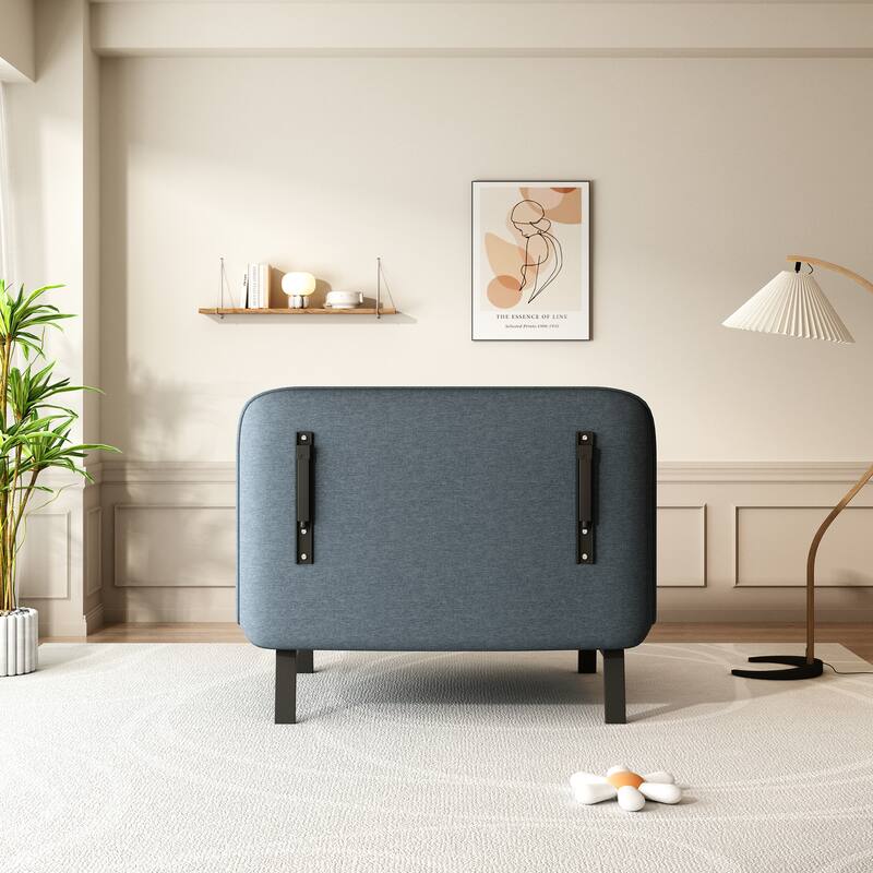 39″Convertible Chair Bed with Adjustable Backrest and Pillow