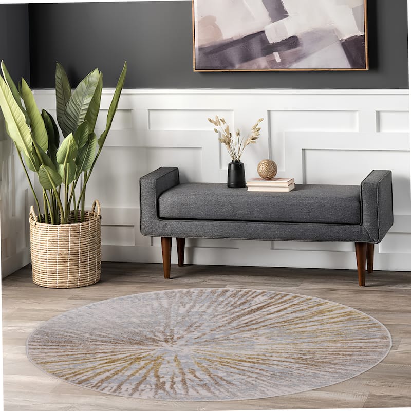 Ilios Collection Abstract Starburst Rug