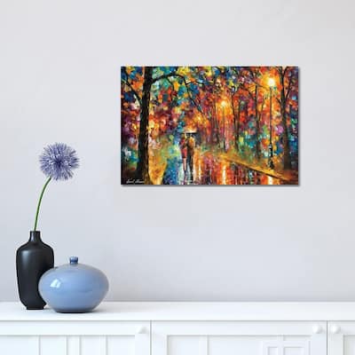 iCanvas "Walking In The Rain" by Leonid Afremov Canvas Print