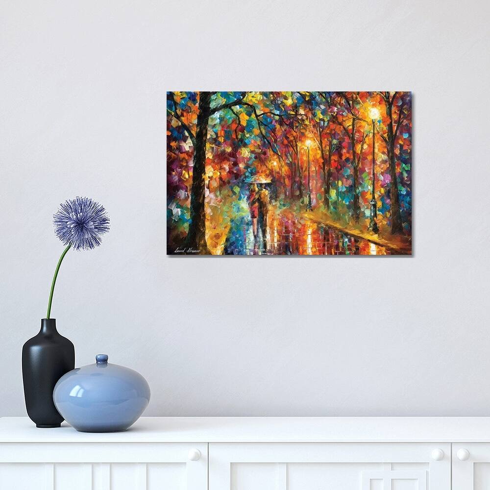 iCanvas "Walking In The Rain" by Leonid Afremov Canvas Print