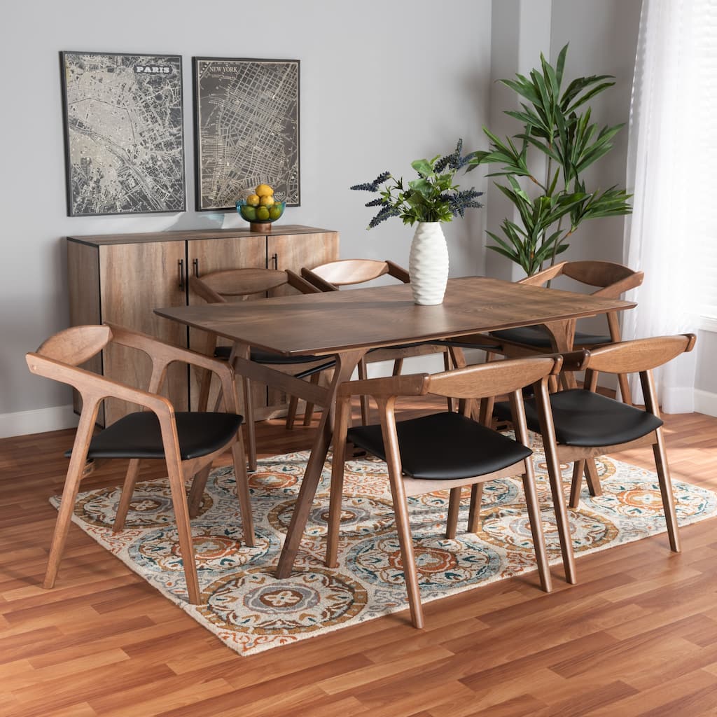 Harland Mid-Century Modern 7-Piece Dining Set