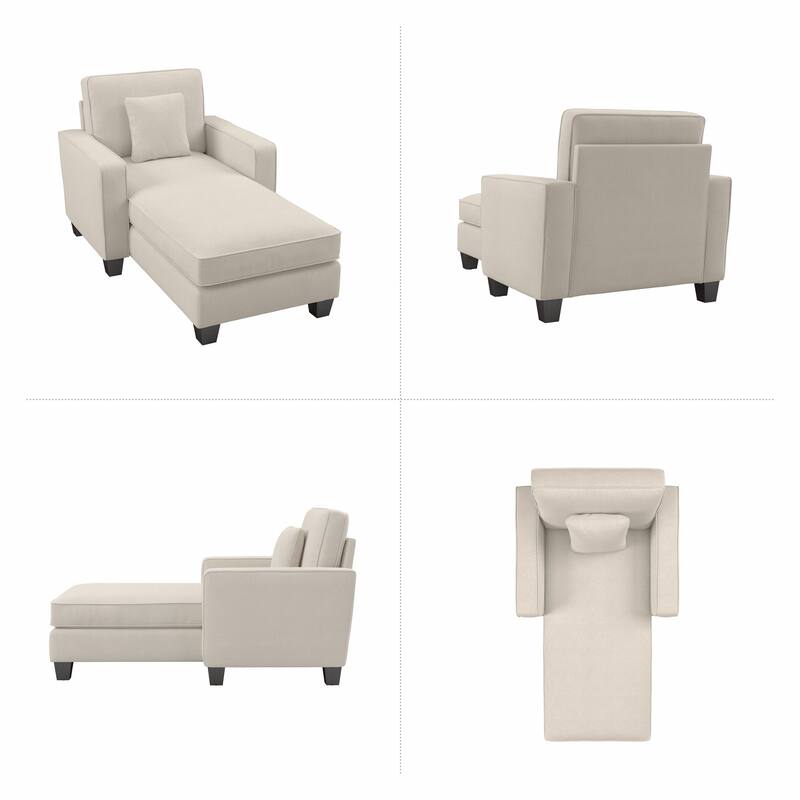 Bush Furniture Stockton Living Room Chaise Lounge with Arms