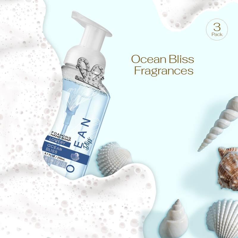 Lovery Foaming Hand Soap - Pack of 3 - Ocean Bliss Fragrance - 3 pc