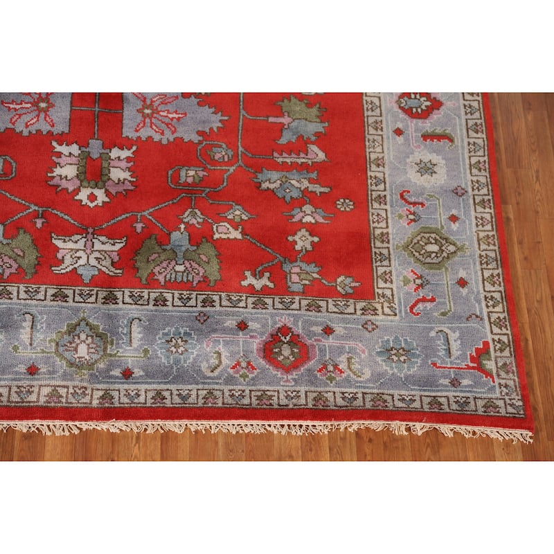 Red Heriz Serapi Indian Area Rug Handmade Wool Carpet - 9'0" x 12'0"