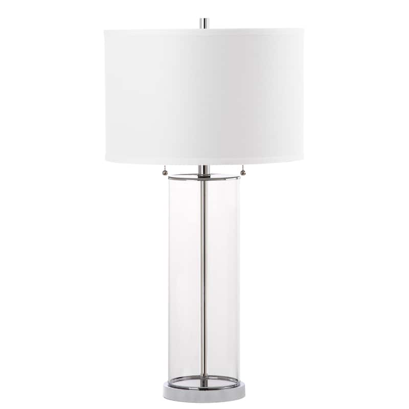 SAFAVIEH Lighting Latosha 31-inch Clear/ Off-White Table Lamp (Set of 2) - 16" x 16" x 31"