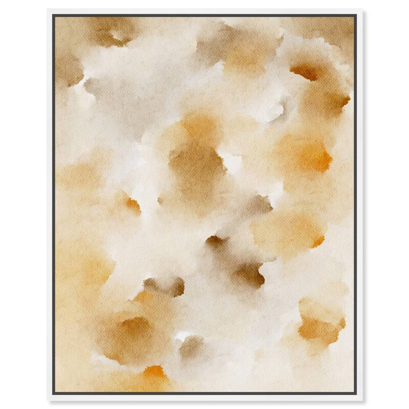 Art Remedy Pearls And Amber Framed Watercolor Boho Abstracts - 21 x 25 - White