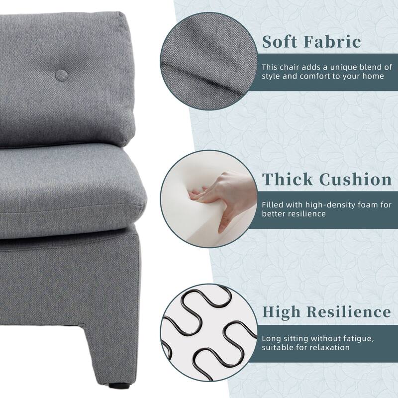 Cushioned deep seat, single lazy chair for Living room