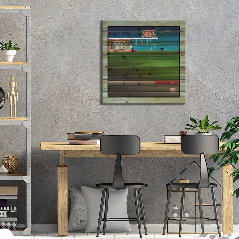 Starlite Motel Print On Wood by Jeffrey Coleson - Multi-Color