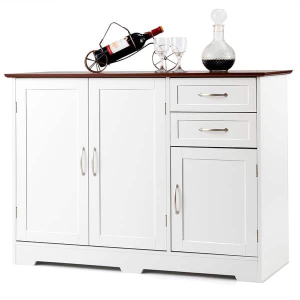 Shop Gymax Buffet Storage Cabinet Console Table Kitchen Sideboardd