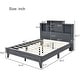 preview thumbnail 16 of 21, Slats Platform Bed Storage Headboard Bed Frame Noise-Free Design with USB Charging & Center Support Legs, High Weight Capacity