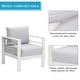 preview thumbnail 39 of 47, Royalcraft 4-Piece All-Aluminum Patio Set with 5" Cushions & 3.2" Widened Armrest, Seats 5, 250 lbs - 4-Piece Sets