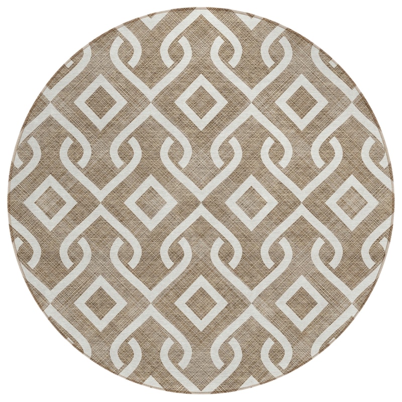 HomeRoots Geometric Transitional Rectangle Outdoor Rug