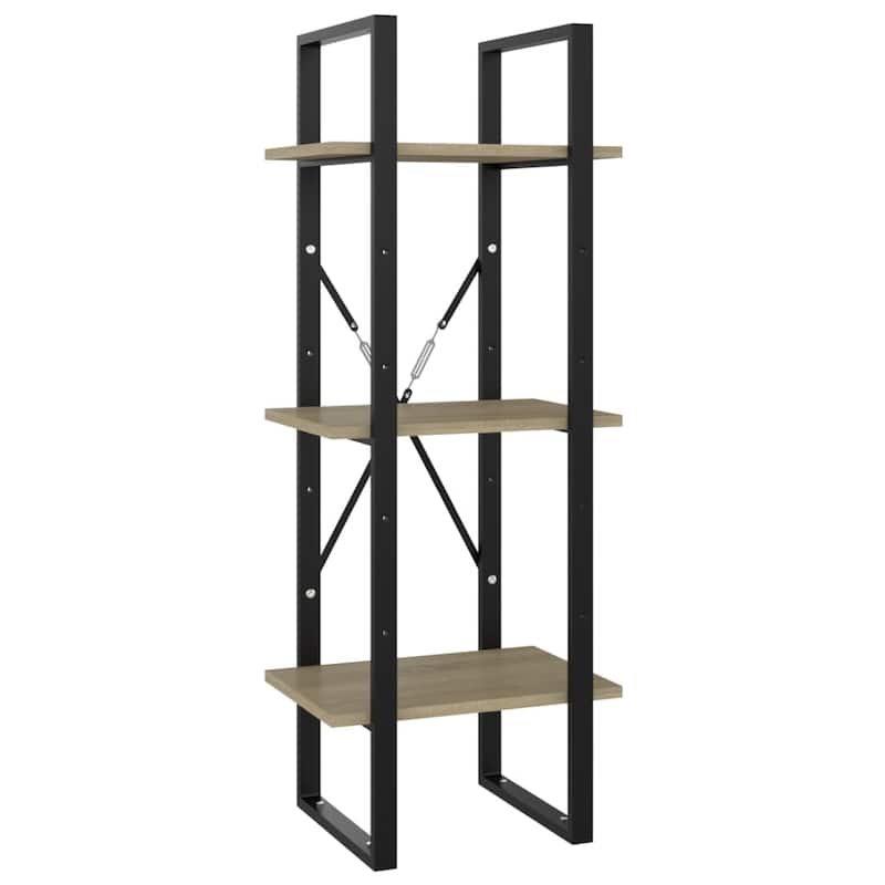 vidaXL 5-Tier Book Cabinet Sonoma Oak 15.7"x11.8"x68.9" Engineered Wood - 15.7" x 11.8" x 69.9"