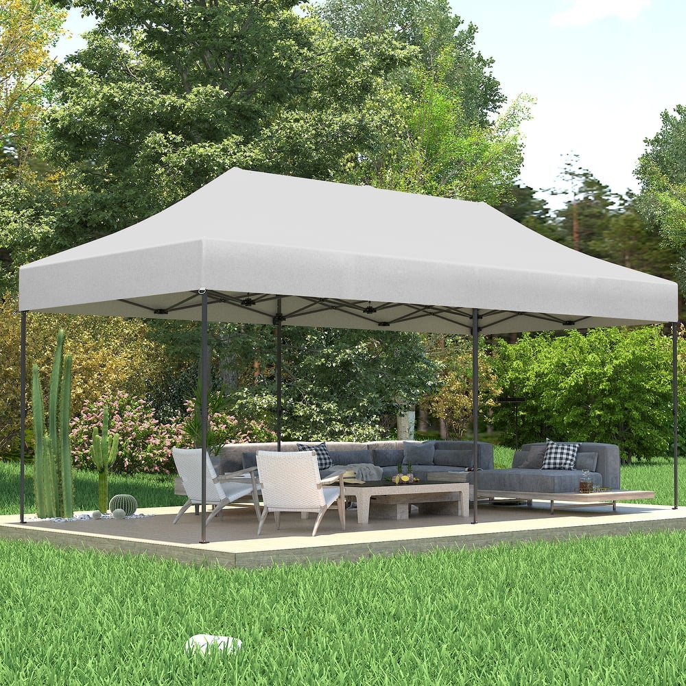 10x20 Heavy Duty Pop up Canopy Tent,Outdoor Shade Instant Folding Event Gazebo with Wheeled Bag