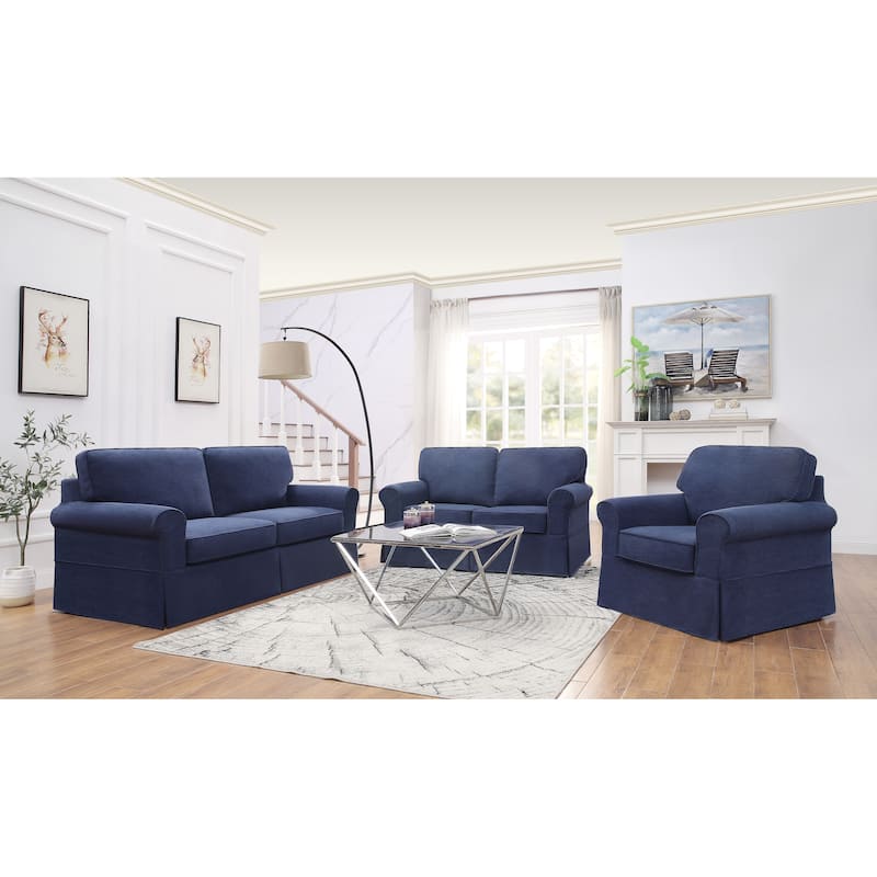 Porch & Den Zuni Mid-century Slip Cover Sofa