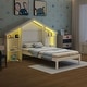 preview thumbnail 8 of 40, Wooden platform bed in house shape
