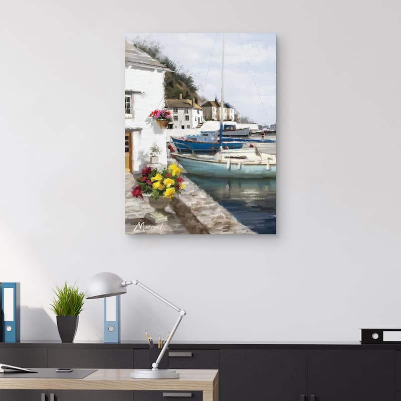 Harbor Wall by The Macneil Studio Canvas Art Print