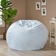 preview thumbnail 43 of 66, Madison Faux Suede 5-foot Beanbag Chair by Christopher Knight Home Sea Foam Teal