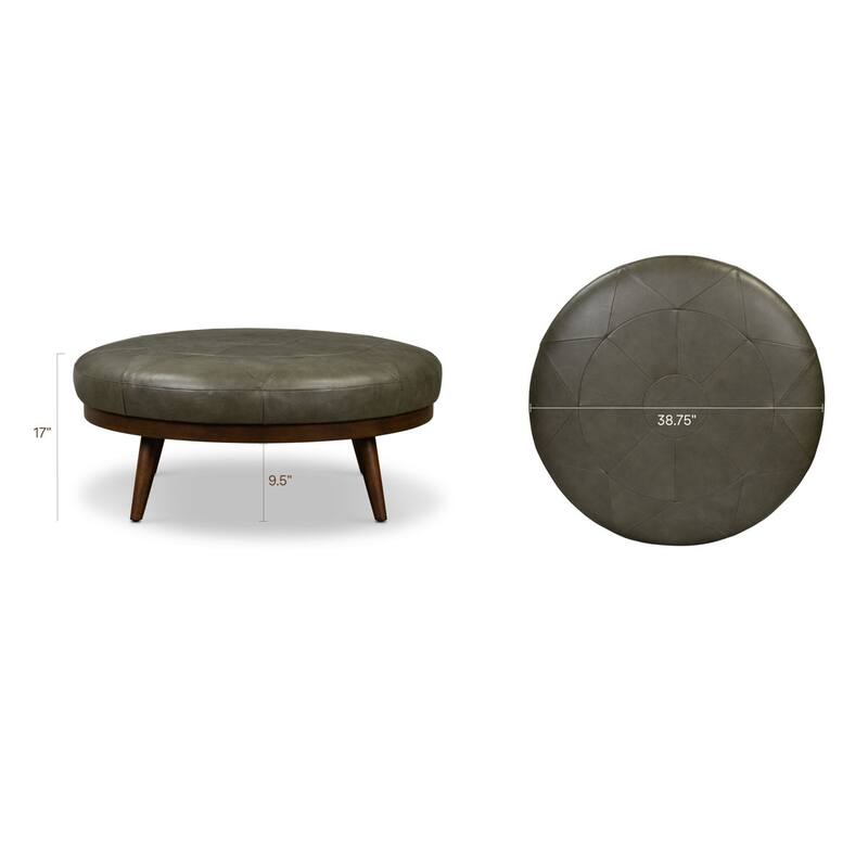 Poly & Bark Gio Ottoman - Full Grain Genuine Italian Leather