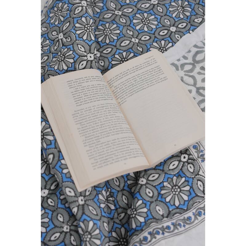 Fabdivine Hand Block Print Artisan Handmade Cotton Quilt Floral