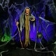 preview thumbnail 17 of 17, Haunted Hill Farm 5.3-Ft. Life-Size Talking Animatronic Witch with Red Eyes